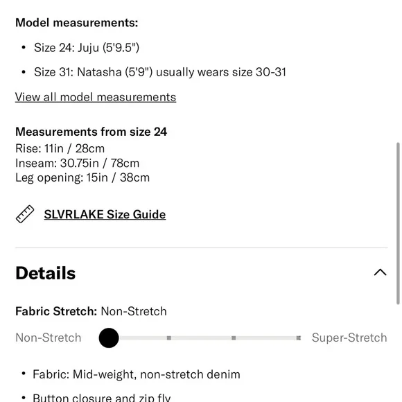 SLVRLAKE *NWOT* London Jeans in Ecru - Picture 6 of 10
